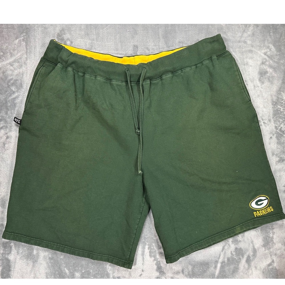 NFL Team Apparel Green Bay Packers Sweat Shorts Mens 5XT Green Fleece 65-6960-2
